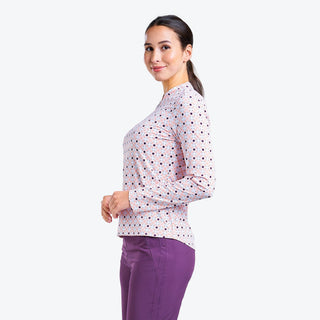 Nivo Ladies Lolita Long Sleeve Liv Cool Mock - Coral Reef