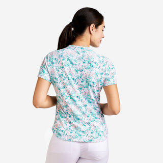 Nivo Lynda Cap Sleeve Polo - White Aruba