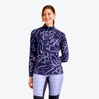 Nivo Ladies Dallas Long Sleeve Golf Mock - Navy