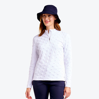Nivo Ladies Dyna Long Sleeve Golf Mock - White
