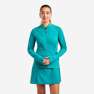 Nivo Alyssa Long Sleeve Full Zip Top - Peacock Blue