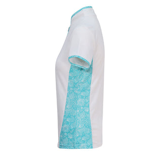 Pure Golf  Bliss Cap Sleeve Polo Shirt - Ocean Blue