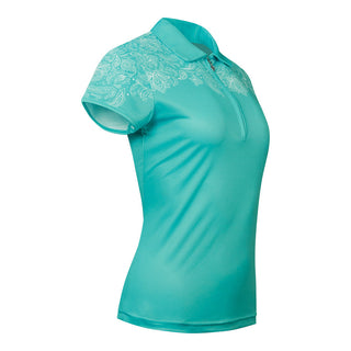 Pure Golf Trinity Cap Sleeve Polo Shirt - Ocean