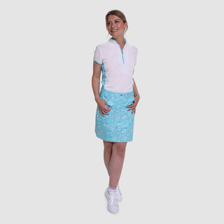 Pure Golf  Bliss Cap Sleeve Polo Shirt - Ocean Blue