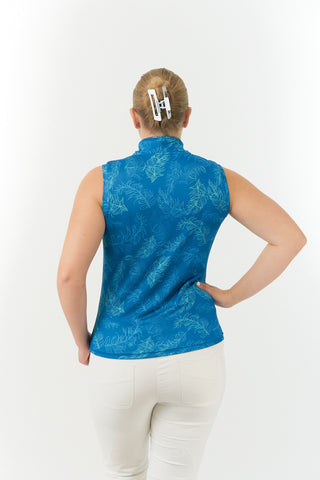 Pure Golf Ladies Lucia Sleeveless Golf Polo Shirt - Feather