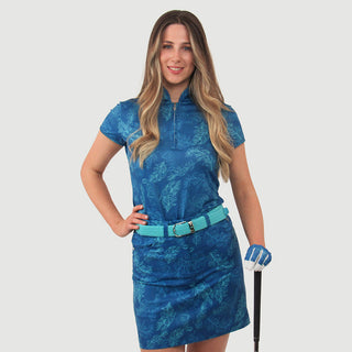 Pure Golf Ladies Skye Cap Sleeve Polo Shirt - Feather