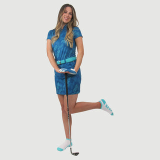 Pure Golf Ladies Skye Cap Sleeve Polo Shirt - Feather