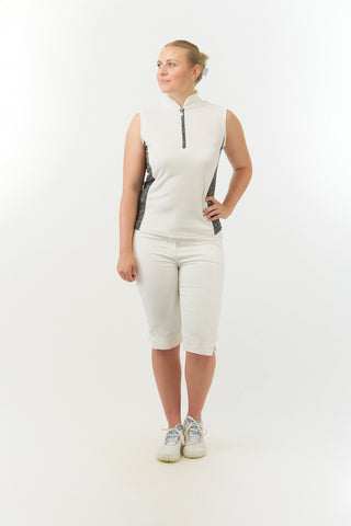 Pure Golf Ladies Bliss Sleeveless Polo Shirt - Cheetah