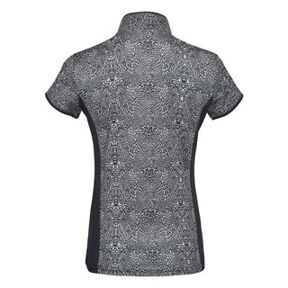 Pure Golf Ladies Emily Cap Sleeve Polo Shirt - Cheetah