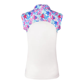 Pure Golf Spirit Sleeveless Golf Polo Shirt - Watercolour Daydream