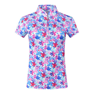 Pure Golf Rise Cap Sleeve Polo - Watercolour Daydream
