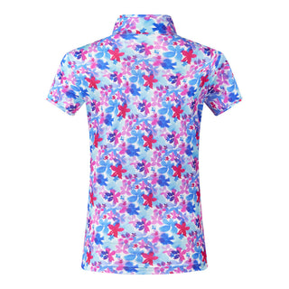 Pure Golf Rise Cap Sleeve Polo - Watercolour Daydream