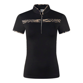 Pure Golf Ladies Keyana Cap Sleeve Polo Shirt - Sand Safari