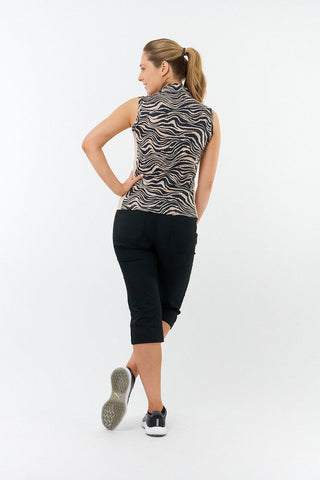 Pure Golf Ladies Bay Sleeveless Polo Shirt - Sand Safari