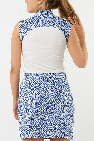 Pure Golf Clarity Print Ladies Golf Skort- Indigo Jungle
