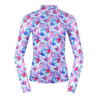 Serenity Quarter Ladies Golf Mid Layer - Watercolour Daydream