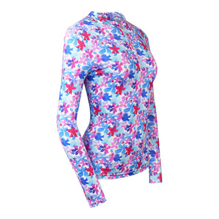 Serenity Quarter Ladies Golf Mid Layer - Watercolour Daydream