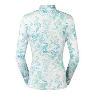 Pure Golf Serenity mid layer quarter zip top - Aquamarine Lake
