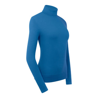 Pure Golf Super Soft Glow Roll Neck - Vallarta Blue