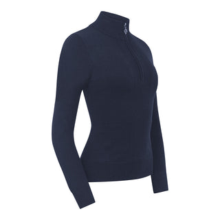 Brace Navy Super Soft Quarter Zip Lined Sweater - Pure Golf