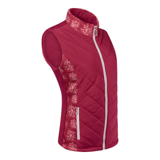 Pure Golf Amber Quilted Gilet  - Garnet Berry
