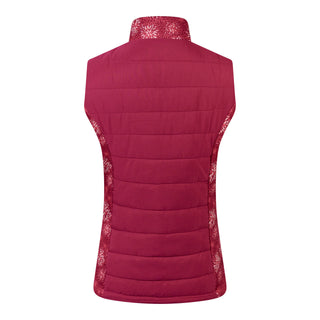 Pure Golf Amber Quilted Gilet  - Garnet Berry