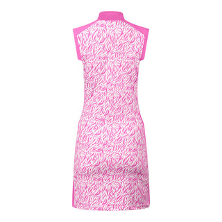 Pure Golf Ladies Stella Sleeveless Golf Dress- Azalea Zebra