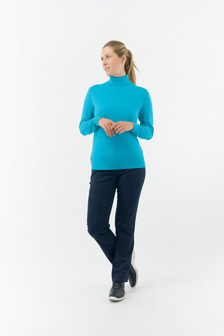 Pure Golf Glow Roll Neck - Tourmaline Blue