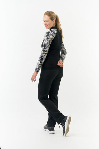 Pure Golf Maple Long Sleeve Zip Top - Champagne Orchid