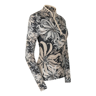 Pure Golf Auria Long Sleeve Zip Top - Champagne Orchid
