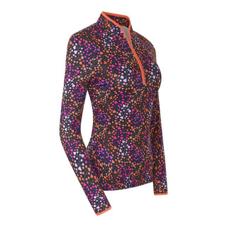 Pure Golf Ashlea Long Sleeve Zip Top - Berry Pop