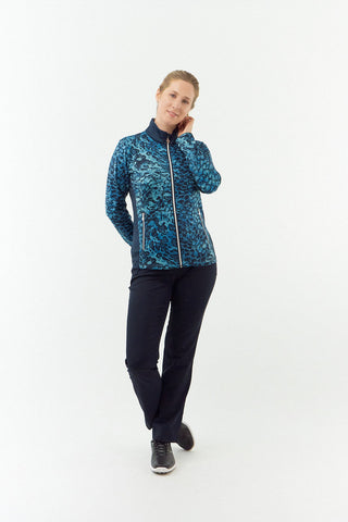 Pure Golf Auttie Winterweight Jacket - Tourmaline Leopard