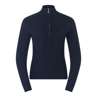 Pure Golf Sorrell  Lined Quarter Zip Ladies Golf  Jumper - Navy