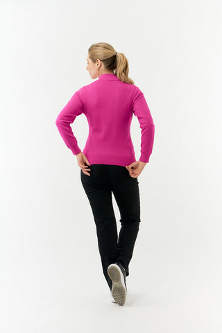 Pure Golf Blair Full Zip Lined Cardigan - Pink Topaz
