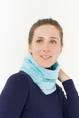 Tourmaline Blue Eira Fur Snood  - Pure Golf