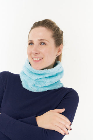 Tourmaline Blue Eira Fur Snood  - Pure Golf