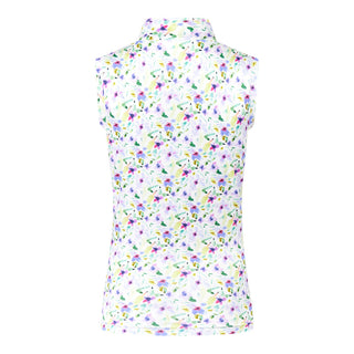 Rise Women's Sleeveless Polo Shirt - Ethereal Bouquet