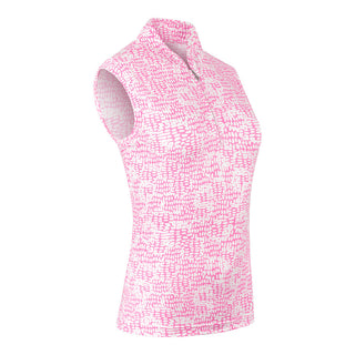 Rise Sleeveless Ladies Golf Polo Shirt - Candy Pebble