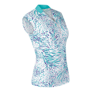 Felicity Sleeveless Ladies Golf Polo Shirt - Fierce Fusion