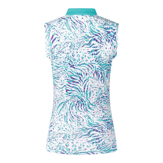 Felicity Sleeveless Ladies Golf Polo Shirt - Fierce Fusion