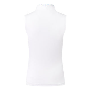 Pure Golf Aria Sleeveless Golf Polo Shirt - Opal Wish
