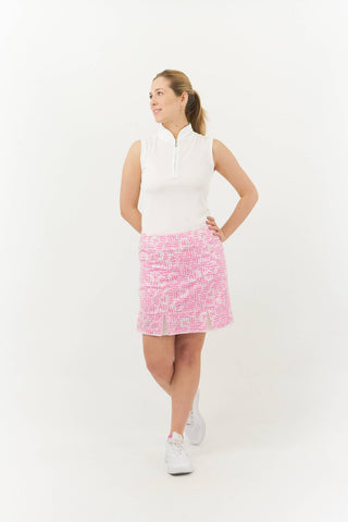 Alda Pull-On Women's Golf Skort - Candy Pebble