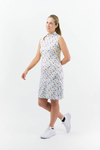 Miley Sleeveless Ladies Golf Dress - Ethereal Bouquet