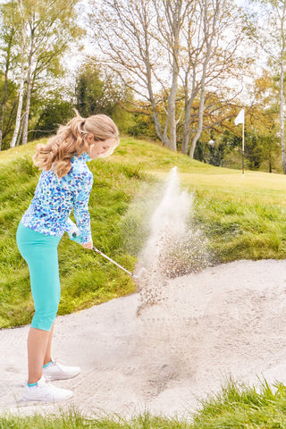 Trust2 Ladies Capri Golf Shorts - Ocean