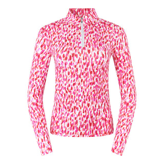 Serenity Ladies Golf Long Sleeve Mid Layer - Petal Polka