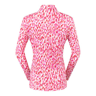 Serenity Ladies Golf Long Sleeve Mid Layer - Petal Polka
