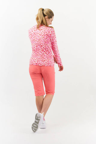 Serenity Ladies Golf Long Sleeve Mid Layer - Petal Polka