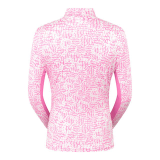 Pure Golf Balance Quarter Zip Long Sleeve Golf Mid Layer - Candy Pebble