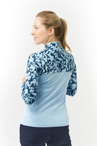 Pure Golf Maple Long Sleeve Golf Top - Midnight Rose