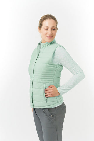 Pure Golf Eve Reversible Ladies Golf Gilet - Frosted Field